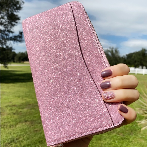 Glitter🌸💞Kate Spade Pink Large Wallet - Picture 2 of 4